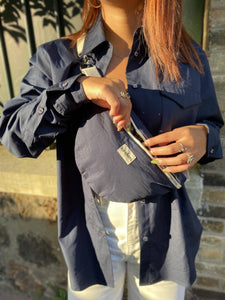 Chemise et banane Tandem à porter en duo de couleur bleu